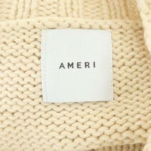 Ameri VINTAGE AMERI LACE UP CABLE KNIT プルオーバー 長袖 レースアップ ライトベージュ