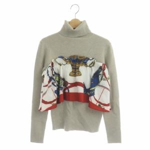 AMERI RITA SCARF DOCKING KNIT タートルネック ニット セーター プルオーバー 長袖 リブ