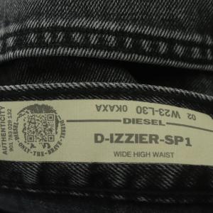 DIESEL D-IZZIER-SP1 デニム ワイド パンツ ジーンズ カットオフ グレー ブラック