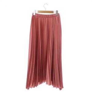 Diagram GRACE CONTINENTAL サテンイレギュラーヘムスカート ミモレ丈 プリーツ イージー 36 ピンク