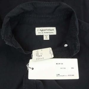 AMERICANA L'Appartement別注 オックスフォードシャツ 長袖 ボタンダウン コットン ネイビー