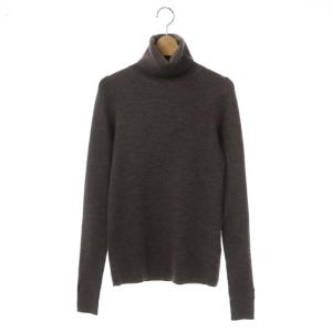 タートルネック RIB KNIT ニット ウール セーター 長袖 プルオーバー グレー