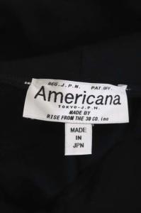 AMERICANA パーカーワンピース ロング 長袖 フード 黒 ブラック