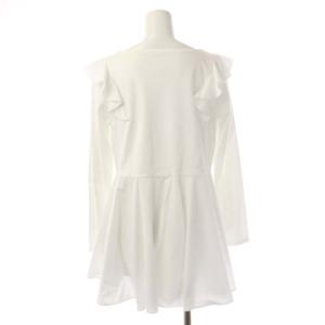 CELFORD 22SS ラッフルフリルカットソー 長袖 プルオーバー 36 ホワイト