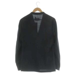 Martin Margiela 10 20AW COLOR LESS JACKET ノーカラージャケット 46 ダークグレー