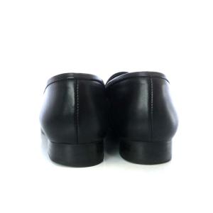 L'Appartement フラッタード FLAT SHOES ローファー スリッポン ローヒール レザー 36 23cm 黒 ブラック