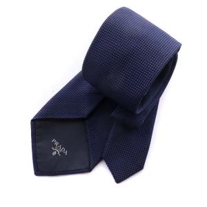 PRADA ネクタイ レギュラータイ シルク ネイビー
