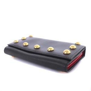 MARNI 長財布 かぶせ蓋 スタッズ レザー 黒 ブラック