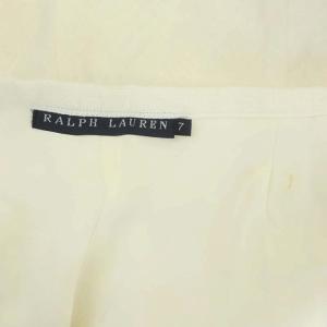 RALPH LAUREN リネンスカート フレア ロング 7 ホワイト 白