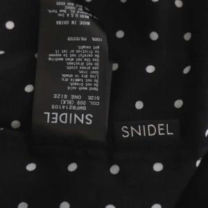 SNIDEL 21AW バリエフリルレイヤードブラウス シャツ 長袖 プルオーバー ドット 比翼仕立て ONE 黒 白 ブラック ホワイト