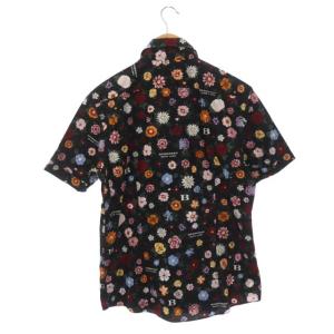 BURBERRY BLACK LABEL シャツ 半袖 ショートスリーブ フラワー プリント 花柄 2 ブラック マルチカラー