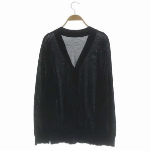 Deuxieme Classe 22SS gentleness カーディガン ニット 長袖 ブラック