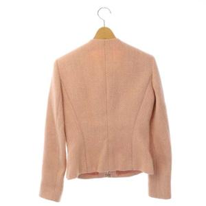 GIANNI VERSACE ツイードジャケット ノーカラー 総裏地 38 ピンク