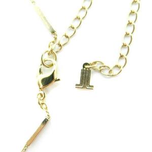 LANVIN en Bleu ペンダント ネックレス カメオ ヴィンテージパーツ ゴールド色