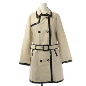 トレンチ コート ロング ダブル 8 ベージュ ブラック