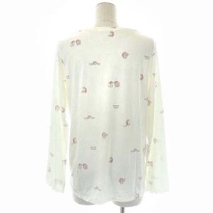 gelato pique セットアップ 上下 ルームウェア ナイトウェア プリント カットソー 長袖 スリムパンツ イージー F オフホワイト