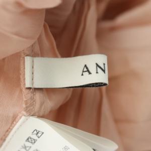 ANAYI 21AW コットンシルクローンティアードブラウス シャツ 七分袖 プルオーバー 比翼仕立て 36 ピンク