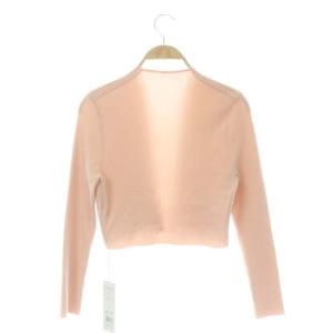 EPOCA リブニット ボレロ カーディガン 長袖 ショート丈 40 ベビーピンク