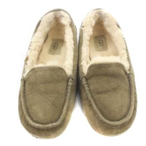 UGG australia ANSLEY モカシン シューズ ムートン 25cm グレージュ