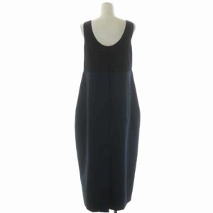 JIL SANDER 2019年 ワンピース シルクリネン混 34 黒 紺