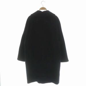 Max Mara スタジオ ウールワイドダブルコート ロング 38 ブラック