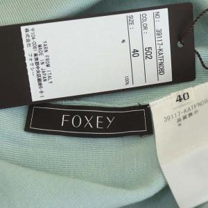 FOXEY BOUTIQUE ニット ウール クルーネック 40 ミントブルー 39117