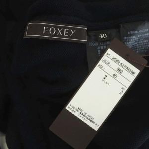 FOXEY 38569 ニット コットン カシミヤ シルク 40 紺