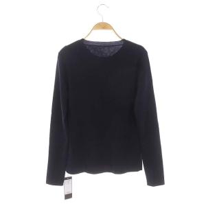 FOXEY 39117 ウールクルーネックニット 40 紺