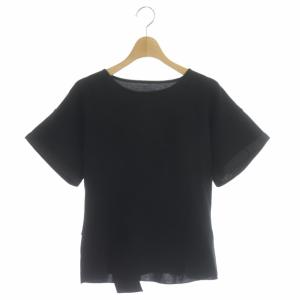 Knit Top Back Ribbon ニット サマー カットソー 40 ブラック 39516