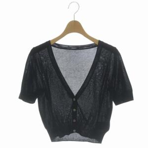 37544 ショートスリーブカーディガン 40 黒