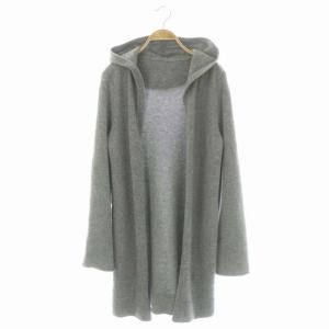 37825 カシミヤロングカーディガン グレー 