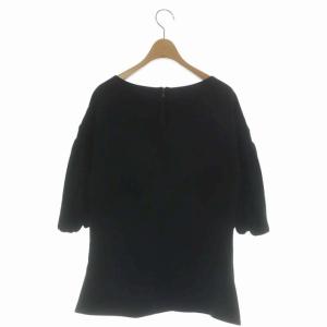 FOXEY NEW YORK バルーン ブラウス プルオーバー 七分袖 40 黒 ブラック 38663