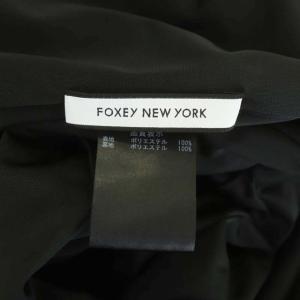 FOXEY NEW YORK バルーン ブラウス プルオーバー 七分袖 40 黒 ブラック 38663