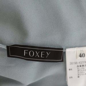 FOXEY 38196 Simple Long Sleeve ニット 40 水色