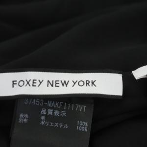 FOXEY NEW YORK コレクション ウール クルーネック カーディガン ニット 長袖 40 グレー