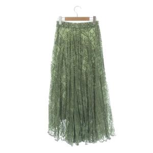 Ameri VINTAGE 21SS MEDI PALACE EMBROIDERY SKIRT スカート ロング フレア 刺繍 M 緑 グリーン