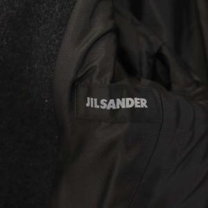 JIL SANDER メルトンチェスターコート アウター ウール アルパカ混 36 ダークグレー