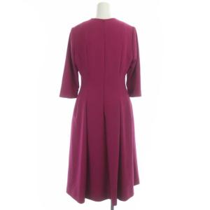 CELFORD 19SS フィット&フレアーステッチワンピース ロング 七分袖 38 ピンク