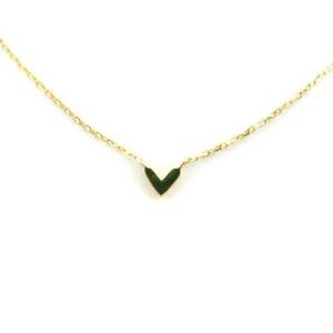 AHKAH ネックレス ローラハート ダイヤ K18 イエローゴールド