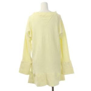 UNDERCOVER 2004SS スウェット ワンピース チュニック 長袖 切替 オフネック S ライトイエロー