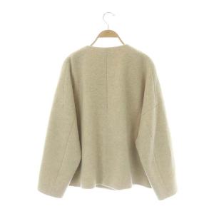 nest Robe ウールカシミヤダブルブレストジャケット ノーカラー F ベージュ