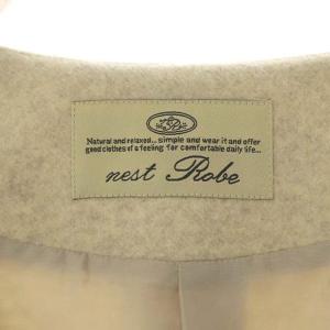 nest Robe ウールカシミヤダブルブレストジャケット ノーカラー F ベージュ