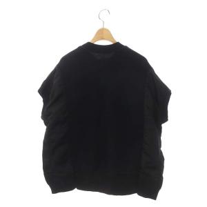 sacai 21SS 3-POCKET SPONGE SHORT SLEEVE カットソー 切替 2 ブラック