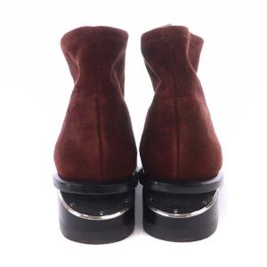 alexanderwang ショートブーツ デザインヒール スエード 38 24.0cm 茶 ブラウン