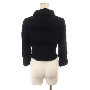 TO BE CHIC スーツ セットアップ ツイードジャケット スカート ひざ丈 ラメ フリル ブラック