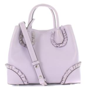 MICHAEL KORS Mercer Gallery Small Ruffled ショルダーバッグ ハンドバッグ 2way レザー ロゴ フリル 紫