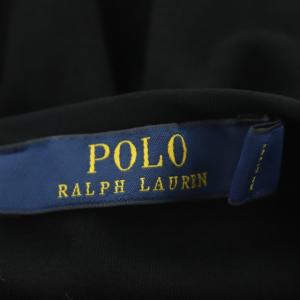 POLO RALPH LAUREN ノースリーブ ワンピース ひざ丈 裾フレア S 黒 ブラック