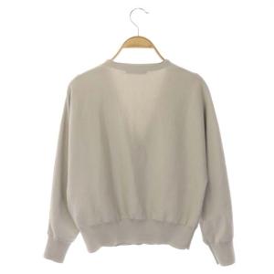 ANAYI 21SS ニット カーディガン 長袖 コットンテンジク ドルマンスリーブ Vネック 38 グレー