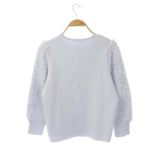 ANAYI 22SS ニット カットソー 七分袖 プルオーバー モールスリーブ クルーネック 38 ライトブルー