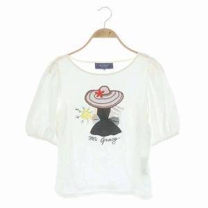 22SS ストローハットレディモチーフカットソー 半袖 38 ホワイト 白